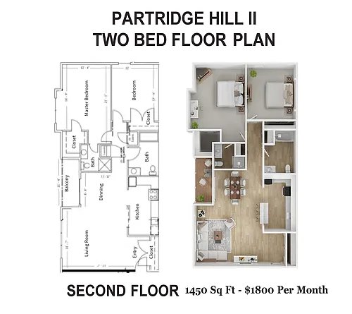 Floor plan Two Bedroom Luxury