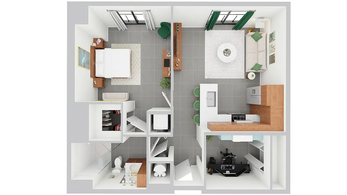 Floor plan A14 + DEN