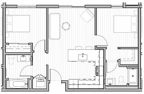 Floor plan 1 Bedrrom 1 Bathroom