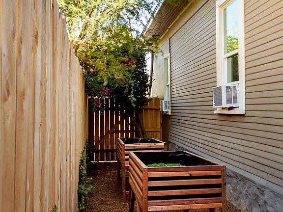 Handmade garden boxes for vegetables, herbs, or flowers.