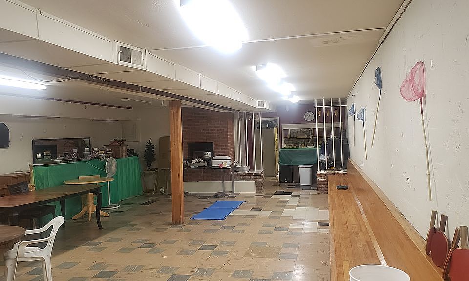 Basement view Bench & BBQ