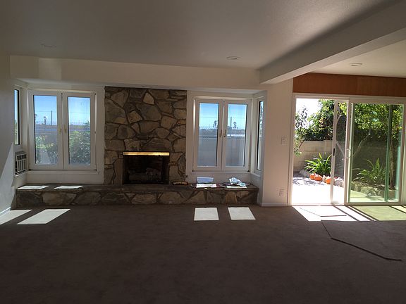 Living room with fireplace
