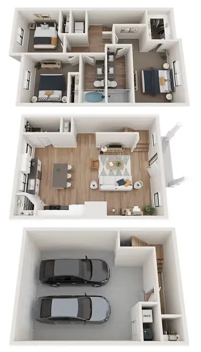 Floor plan 3B Townhome