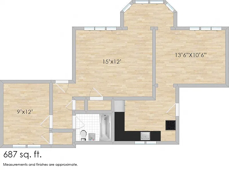 Floor plan 417A S. Taylor A