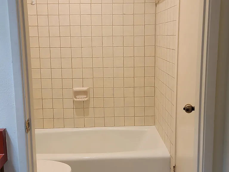 Unit F Bathroom with tub and Italian tile