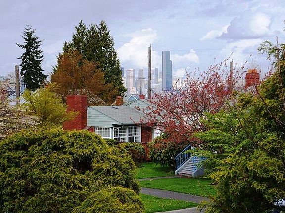 Downtown view from front of house