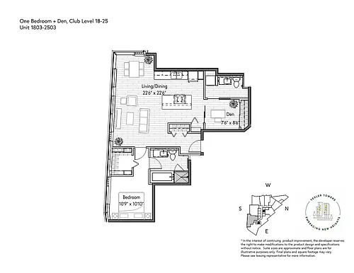 Floor plan 1 Bedroom 1 Bathroom