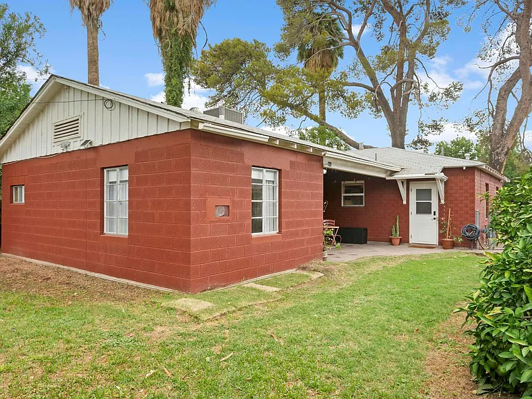 Large fenced in backyard