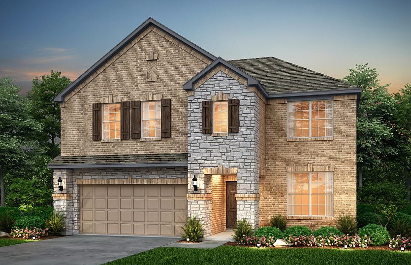The Sweetwater, a two-story home with 2-car garage, shown with Home Exterior 35
