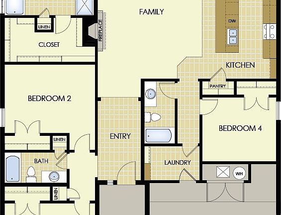 Sydney Front Entry Garage Floor Plan