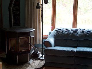 relax by cozy pellet stove