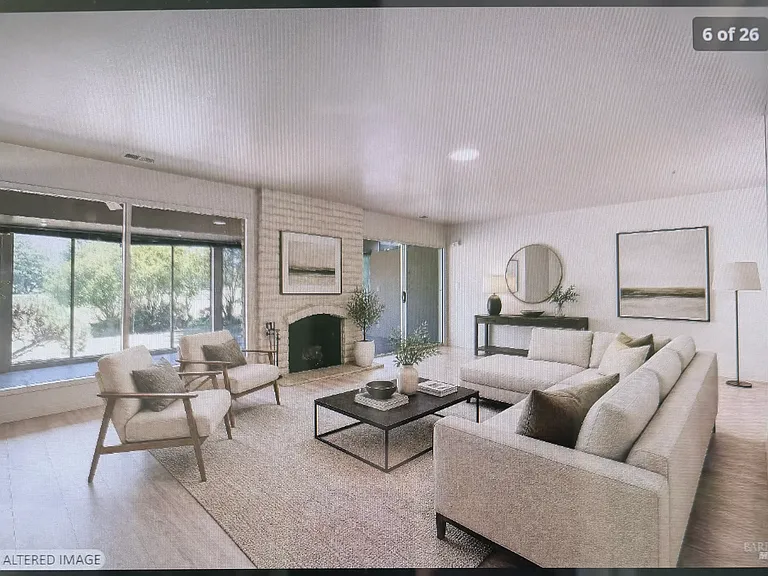 living room staged