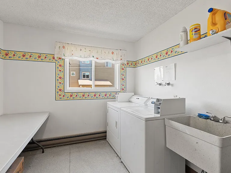Shared laundry room.