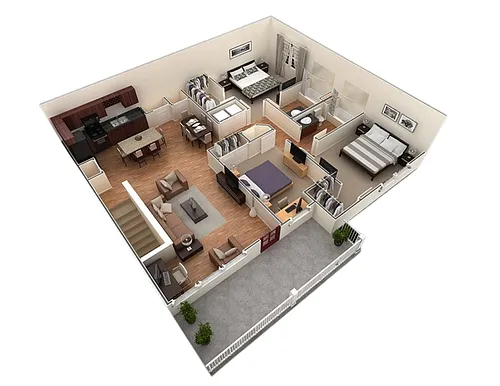 Floor plan C2 Nyquist - 3 Bedroom, 2 Bathroom