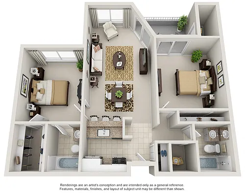 Floor plan Two Bedroom