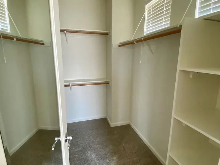 Master bedroom walk through closet
