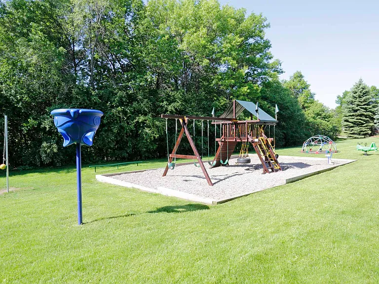 Private park with sports, play, and picnic areas