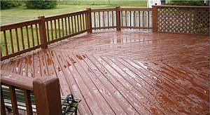 treated wood deck