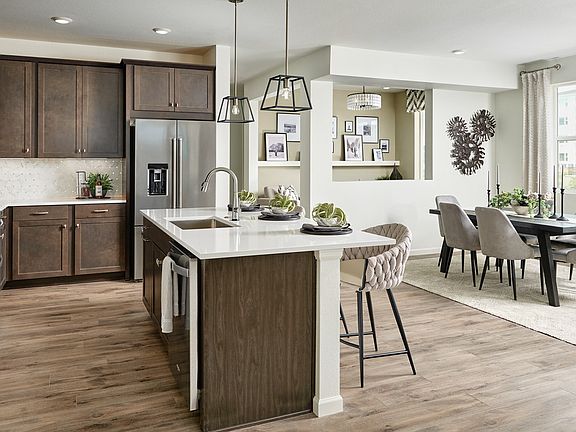 Kitchen and Dining Room with a Peek-a-Boo Study