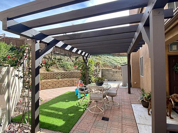 Courtyard pergola