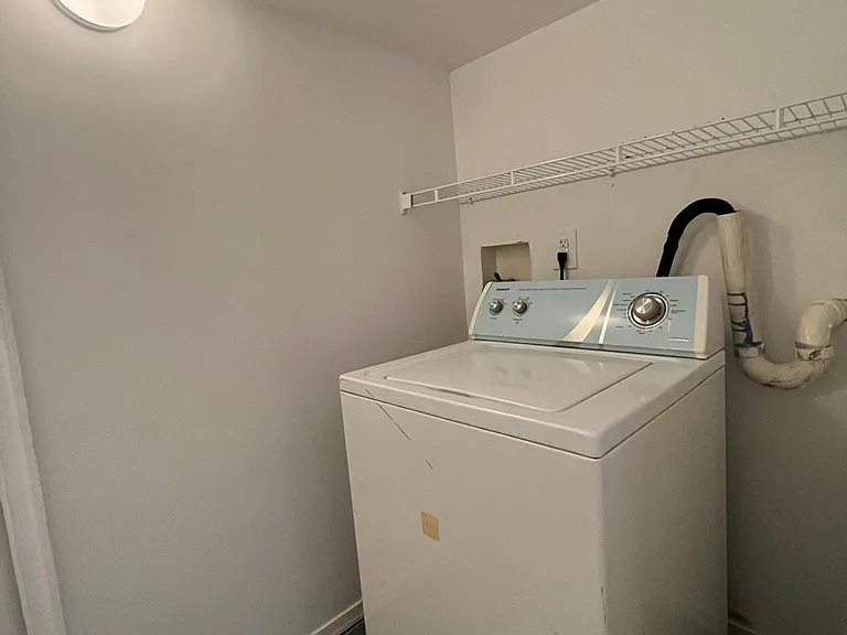 W/D hookup in partially finished basement.