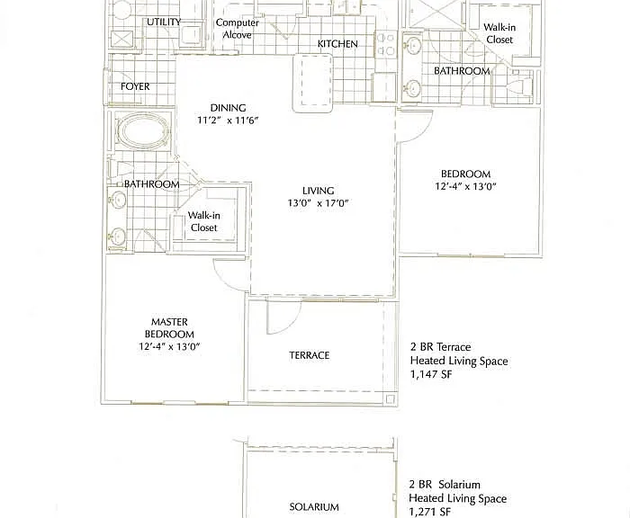 2 Bedroom floor plan
