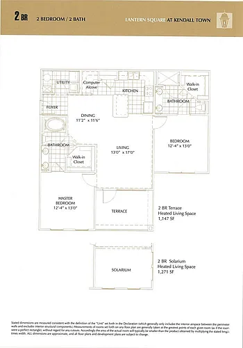 Floor plan Two Bedroom Terrace