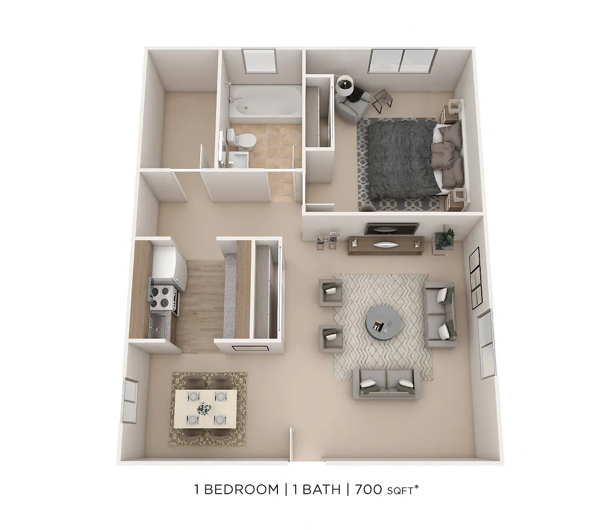 Floor plan One Bedroom