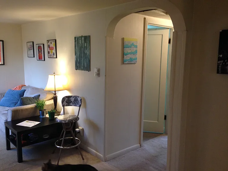 Living Room and Hallway from Kitchen