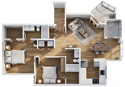 Floor plan 2-Bedroom B