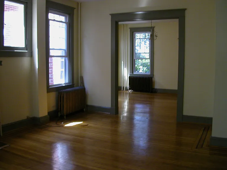 View from living room into dining room