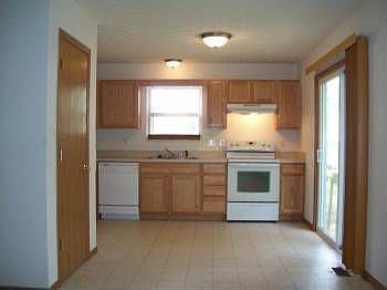 Great kitchen with white appliances