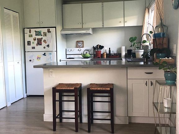 kitchen with barstool seating