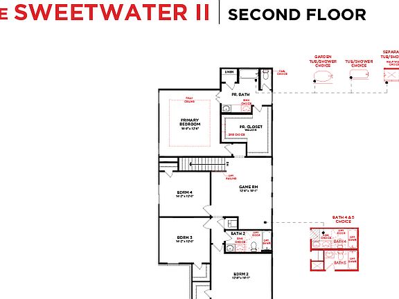 Sweetwater II Floor Plan Second Floor