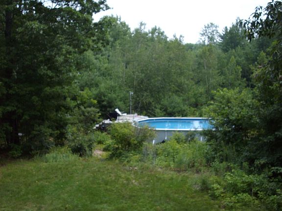 Above ground pool with deck