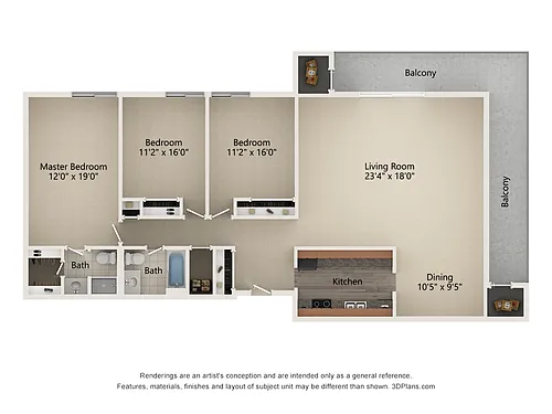 Floor plan 3 Bedroom