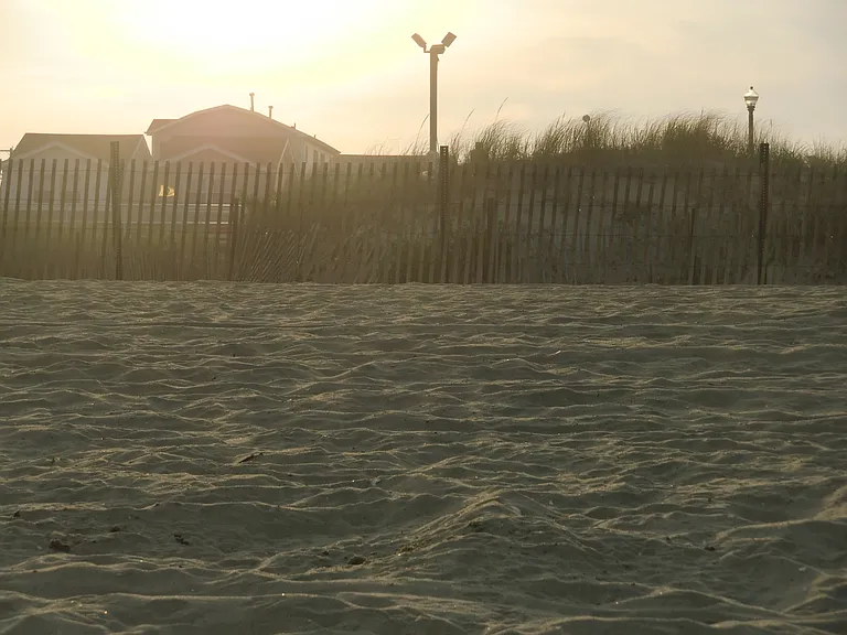 Looking back at the house from the beach