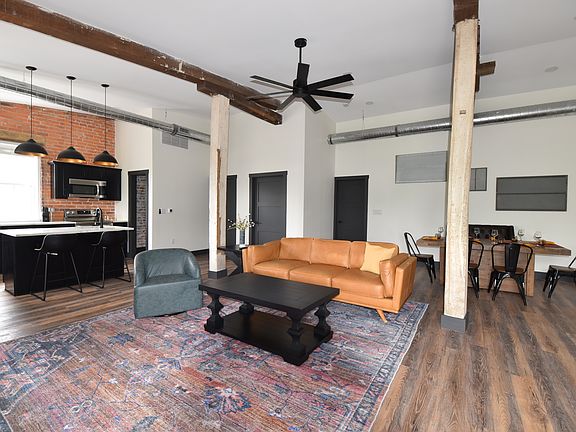 This is a 1-bedroom, 1 and 1/2 bath unit. Comes with ceiling fans and dimmable spotlights throughout, there is a water softener installed. There is a coat closet, pantry, and laundry room in the unit.