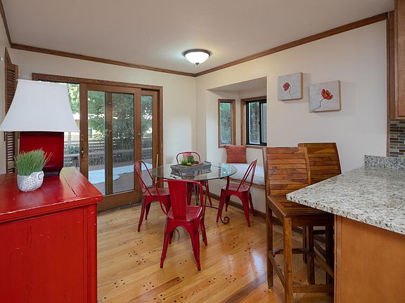 Breakfast nook leading to back deck