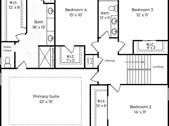 Second Floor - Includes Optional Features