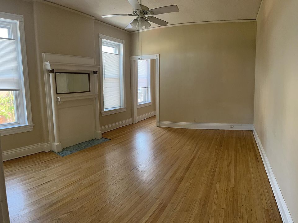 Rm 1. Living room or office. This is the 1st room off the entry hall. The three rooms off the entry hall are back to back, "shotgun style".