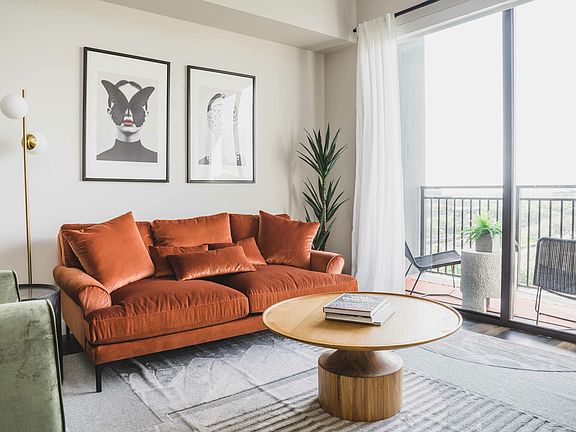 Apartment homes that offer spacious living areas along with the added benefit of available balconies.