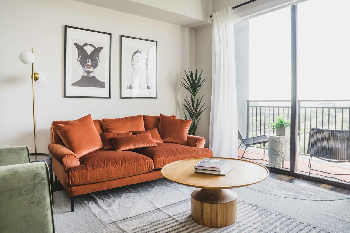 Apartment homes that offer spacious living areas along with the added benefit of available balconies.