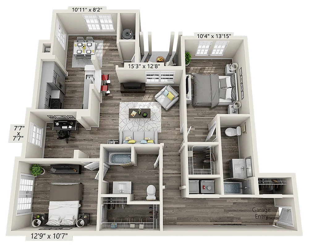 Floor plan Plan Jh (B2BD)