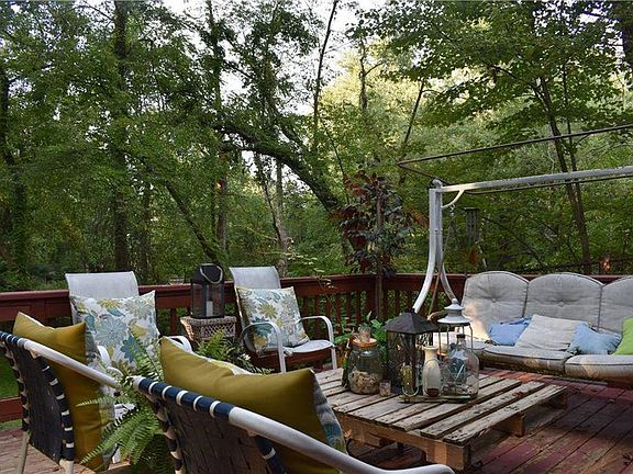 View of the open woods from the deck