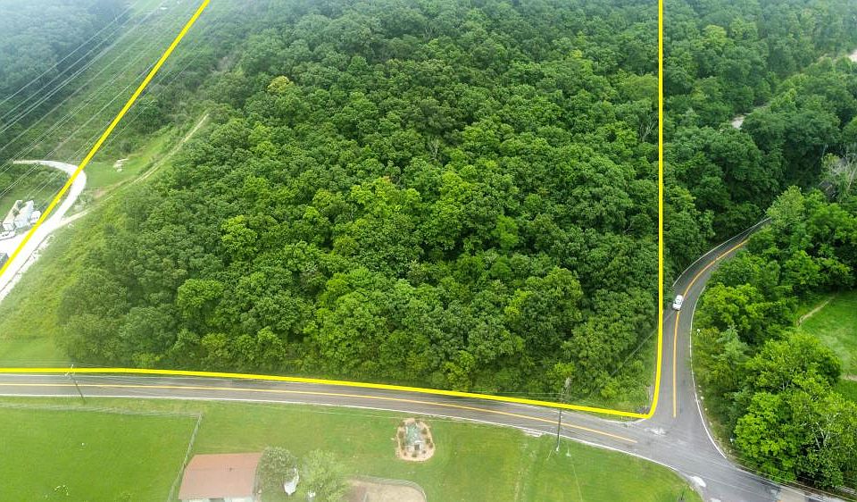 Looking east overtop the 11+ acre tract. Antire Road borders the property on two sides. 