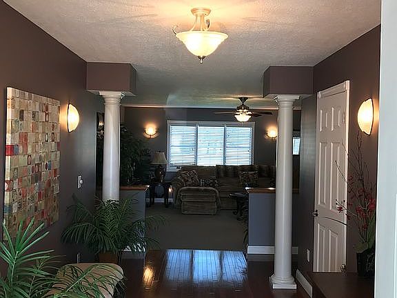 Foyer looking into living ro