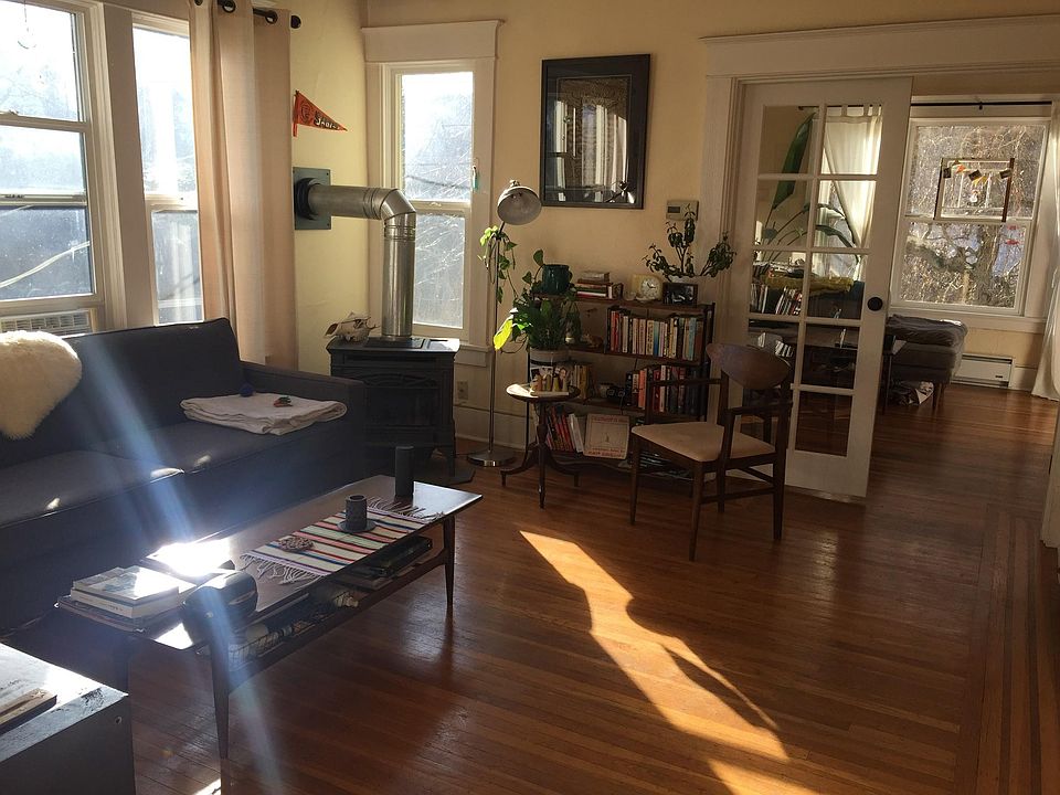 Living Room - with gas stove in the corner