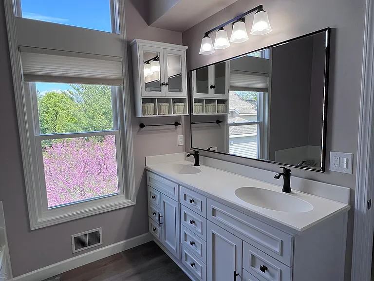 Upgraded master bathroom