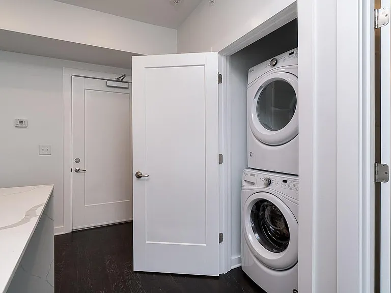 Stacked Washer and Dryer.